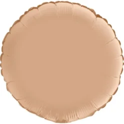Rund Folieballong Satin Nude