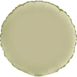 Rund Folieballong Satin Olivgrön