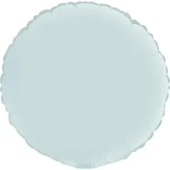 Rund Folieballong Satin Pastellblå