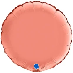 Rund Folieballong Satin Roseguld