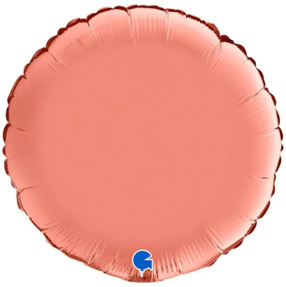 Rund Folieballong Satin Roseguld