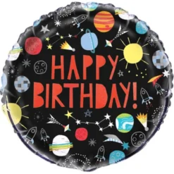 Rymden Folieballong Happy Birthday Outer Space