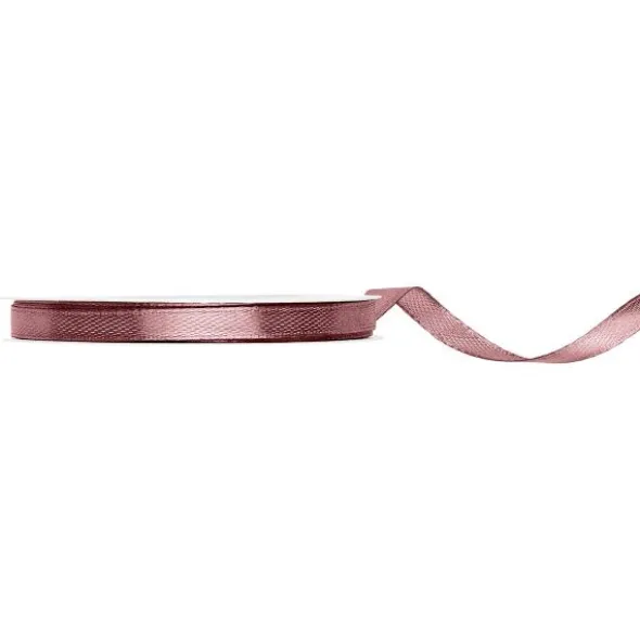 Satinband Mörk Gammalrosa 6 mm