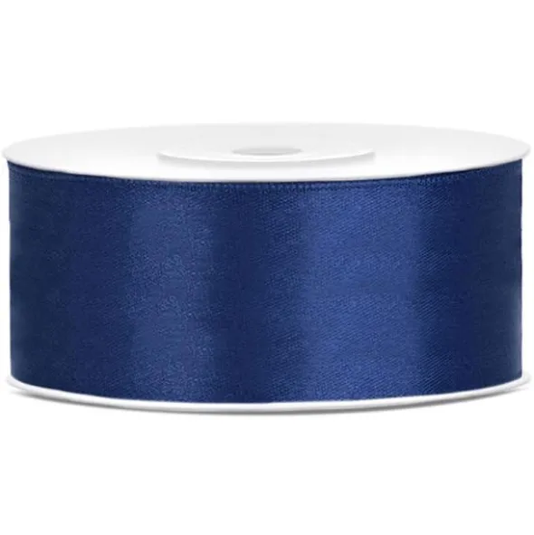 Satinband Navy Blå 25 mm