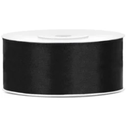 Satinband Svart 25 mm