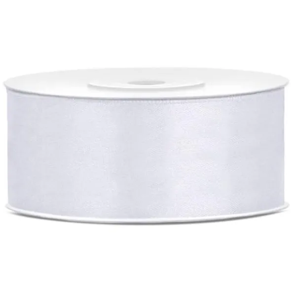 Satinband Vit 25 mm
