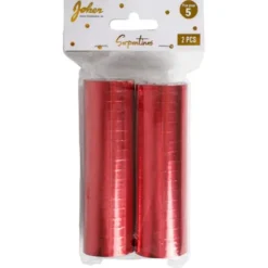 Serpentiner Metallic Röd 2-pack