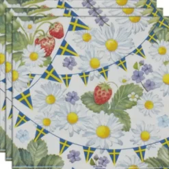 Servetter med Blommor & Girlanger 20-pack