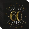 Servetter 60 År Birthday Party Guld