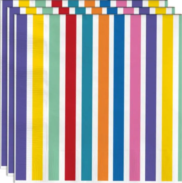 Servetter Stripes Color Pop