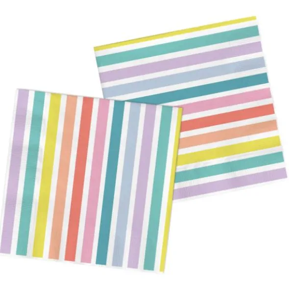 Servetter Stripes Pastell