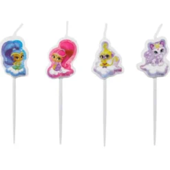 Shimmer and Shine Tårtljus 4-pack