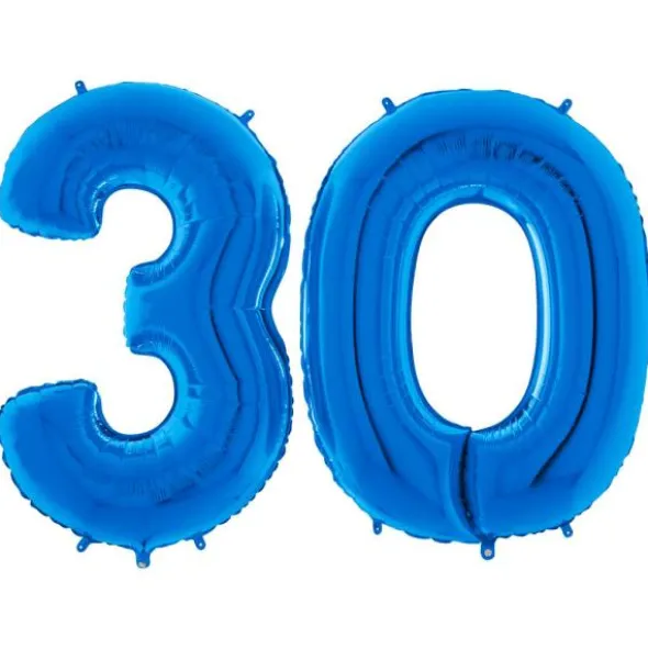 Sifferballong 30 Blå