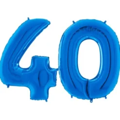 Sifferballong 40 Blå