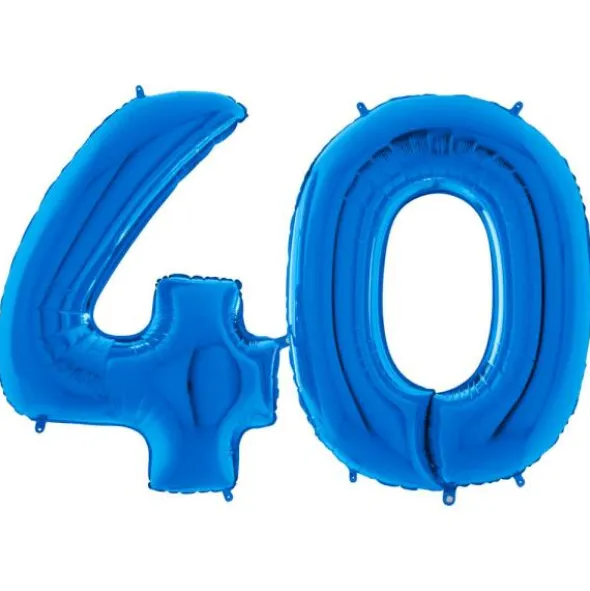 Sifferballong 40 Blå