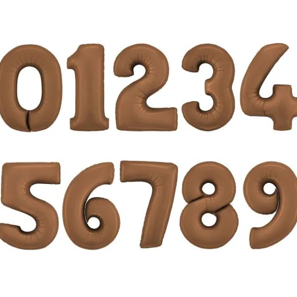 Sifferballong Chokladbrun Satin (Siffra 0)