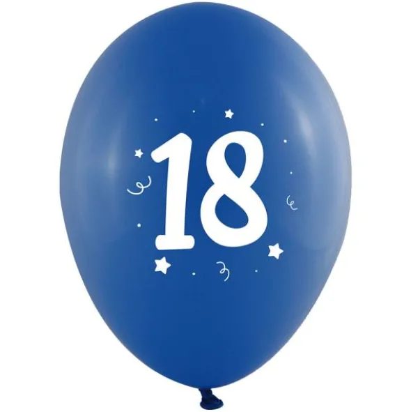 Sifferballonger 18 Färgmix