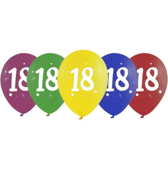 Sifferballonger 18 Färgmix