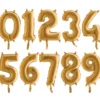 Sifferballong Guld Mini (Siffra 0)