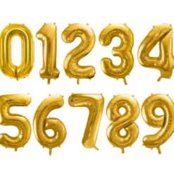 Sifferballong Metallic Guld (Siffra 0)