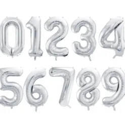 Sifferballong Metallic Silver (Siffra 0)