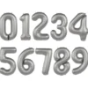 Sifferballong Månsilver Matt (Siffra 0)