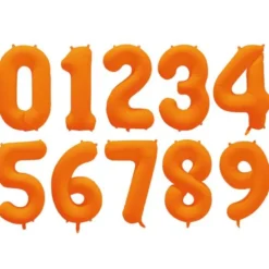 Sifferballong Neonorange (Siffra 0)