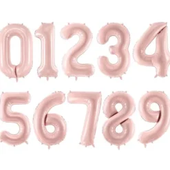 Sifferballong Pastellrosa (Siffra 0)