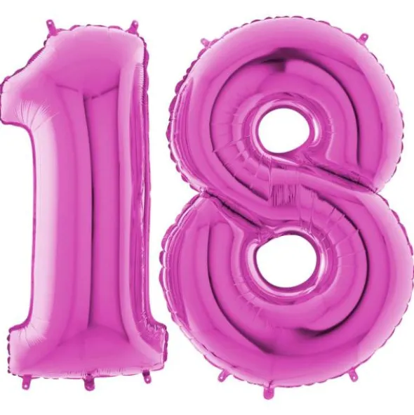 Sifferballong 18 Rosa
