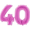 Sifferballong 40 Rosa