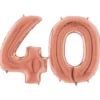 Sifferballong 40 Roséguld