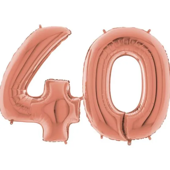 Sifferballong 40 Roséguld