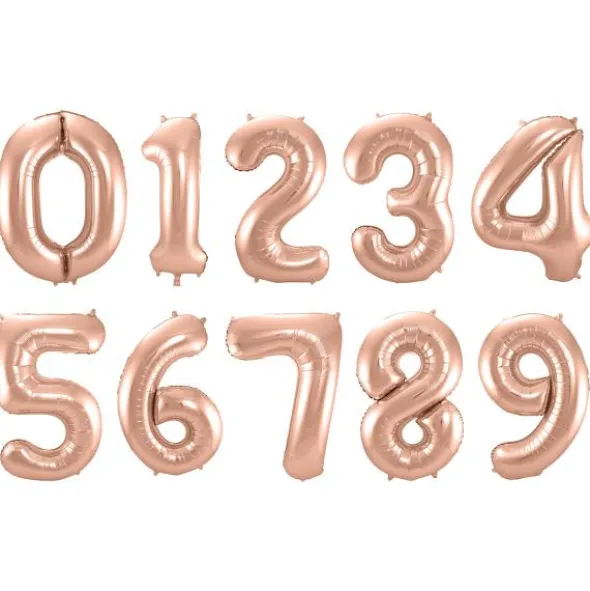 Sifferballong Roséguld 86 cm (Siffra 0)