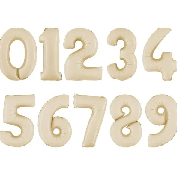 Sifferballong Satin Creme 31 cm (Siffra 0)