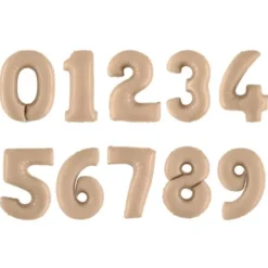 Sifferballong Satin Ljusbeige (Siffra 0)