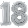 Sifferballong 18 Silver