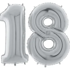 Sifferballong 18 Silver