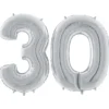 Sifferballong 30 Silver
