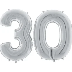 Sifferballong 30 Silver