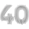 Sifferballong 40 Silver