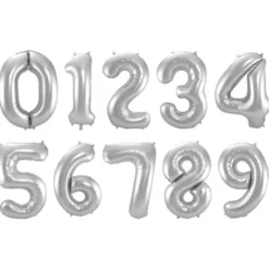 Sifferballong Silver 86 cm (Siffra 0)