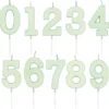 Sifferljus Pastellmint 4,5 cm (Siffra 0)