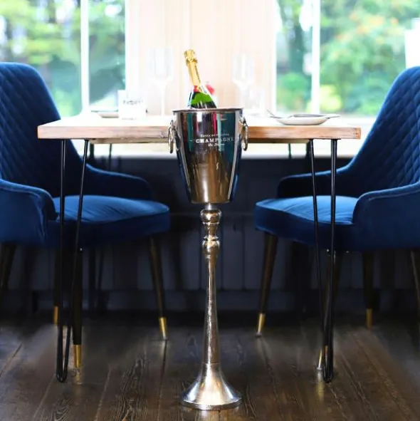 Silver Flaskkylare Stål 80 cm