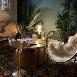 Silver Flaskkylare Stål 62 cm