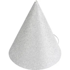 Silvriga Mini Partyhattar Glitter