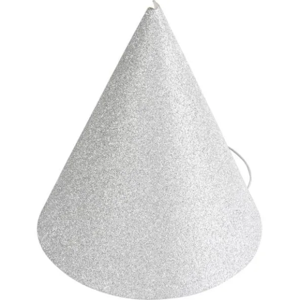 Silvriga Mini Partyhattar Glitter