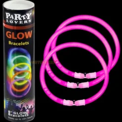 Självlysande Armband Rosa (100-pack Rosa)