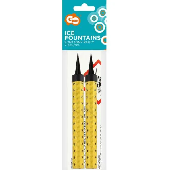 Skimrande Isfacklor Guld 2-pack