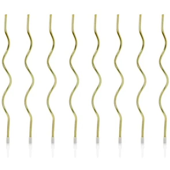 Skruvade Tårtljus Metallic Guld