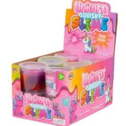 Slime i Burk med Squishy Enhörning 100 g 7 x 5,7 cm